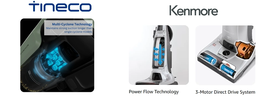 kenmore vs tineco vacuums motor