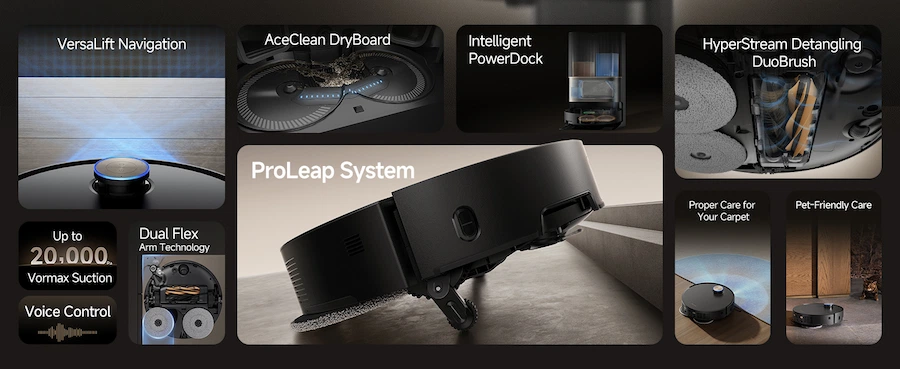 dreame robotic vacuum features all in one poster