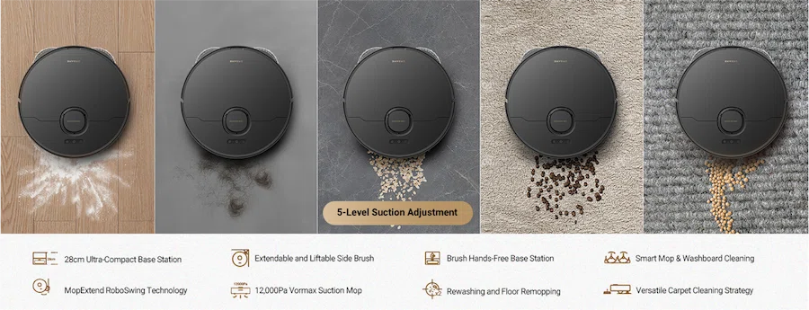 dreame robotic vacuum performs differently on different surfaces