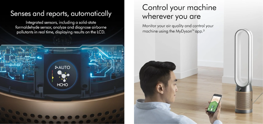 dyson air purifier sensor and mobile app