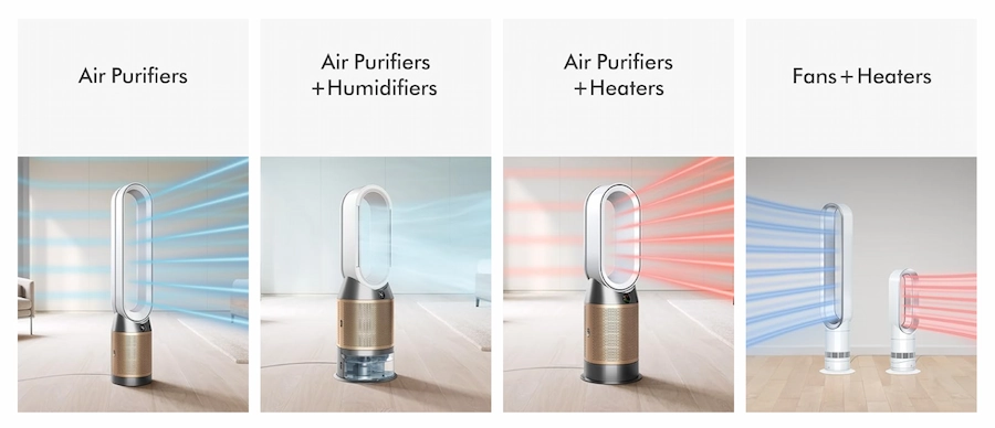 dyson air purifiers lineup variety