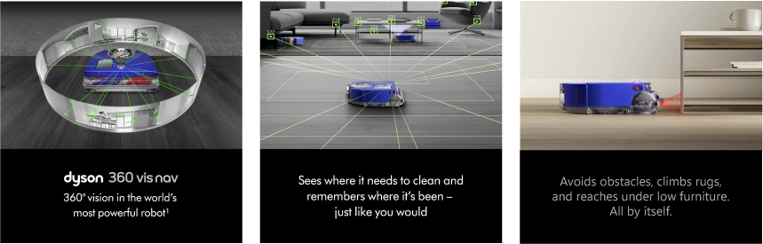 dyson robot vacuums navigation and 360-degree vision technology