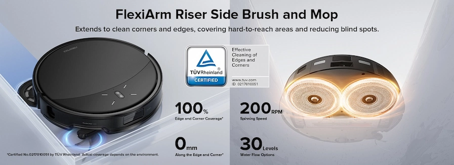 Roborock’s dual roller system & FlexiArm riser