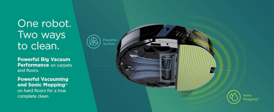 shark robot vacuum suction and sonic mopping 