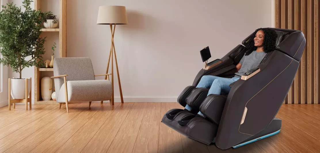 Daiwa Massage Chair main picture with a woman in a room