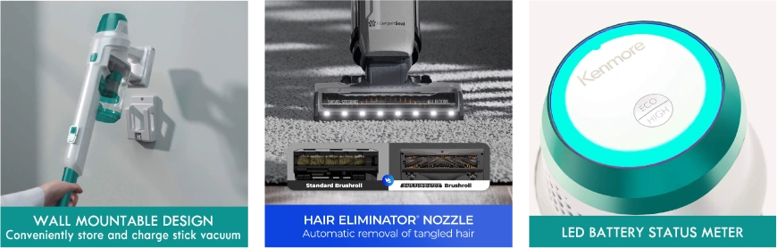 Kenmore vacuum cleaner features 