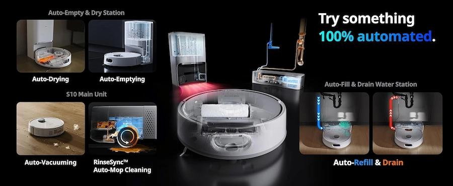 SwitchBot station automatically refills and drains